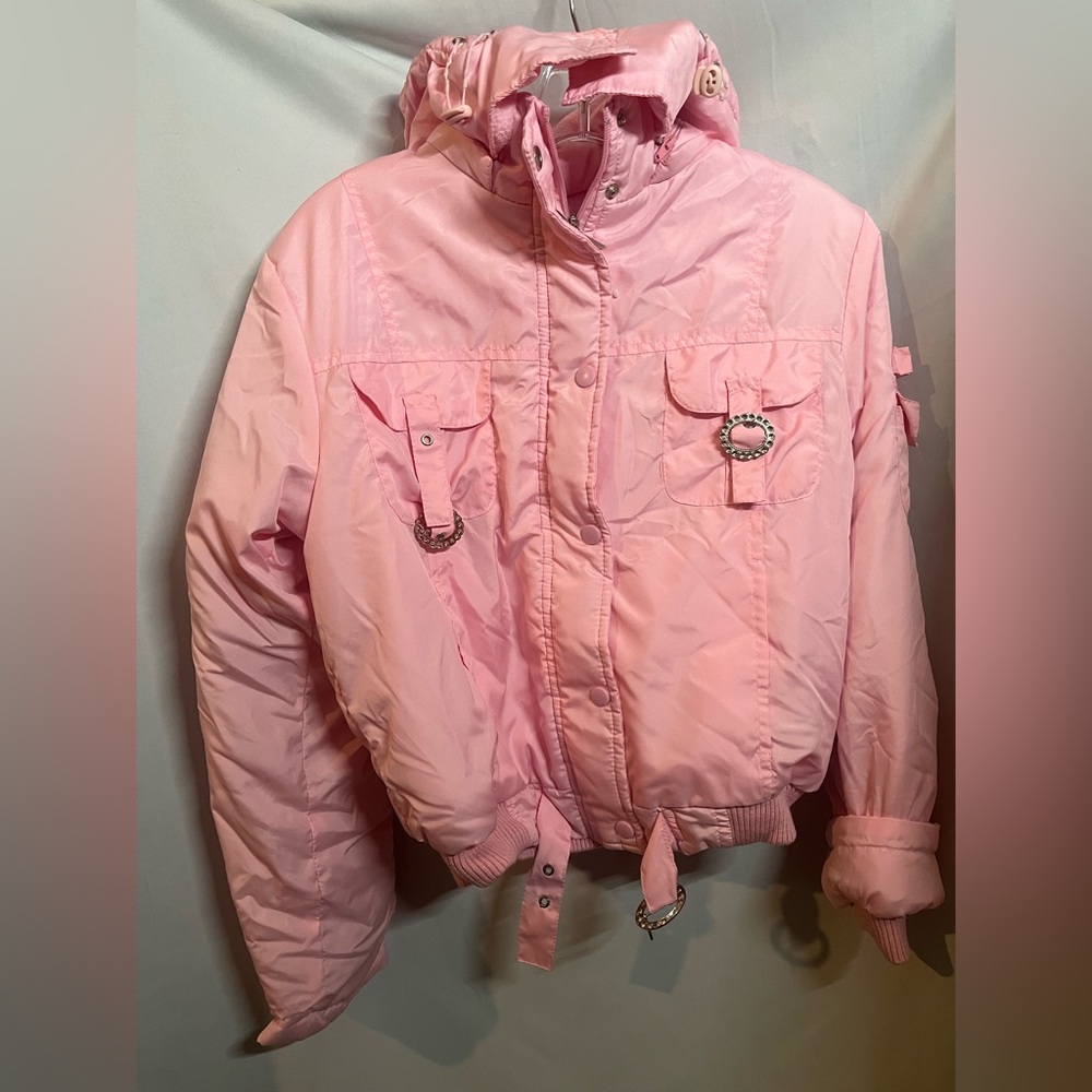 NWT Y2K  Y&F Puffer Jacket Size XL Light Pink